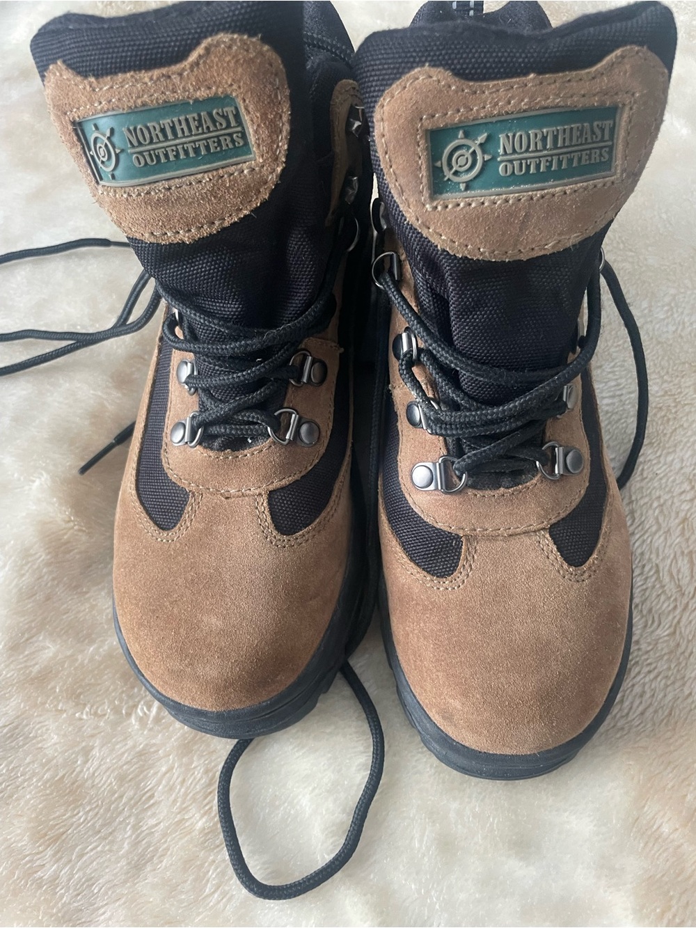 Northeast Outfitters Men's Suede Brown and Black Hiking Boots